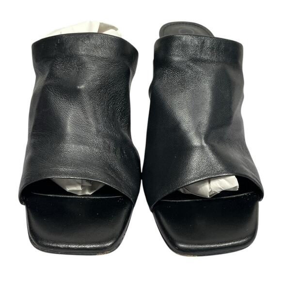 Gianni Bini Leather Black Heel Sandals / Size-8M - Picture 2 of 9